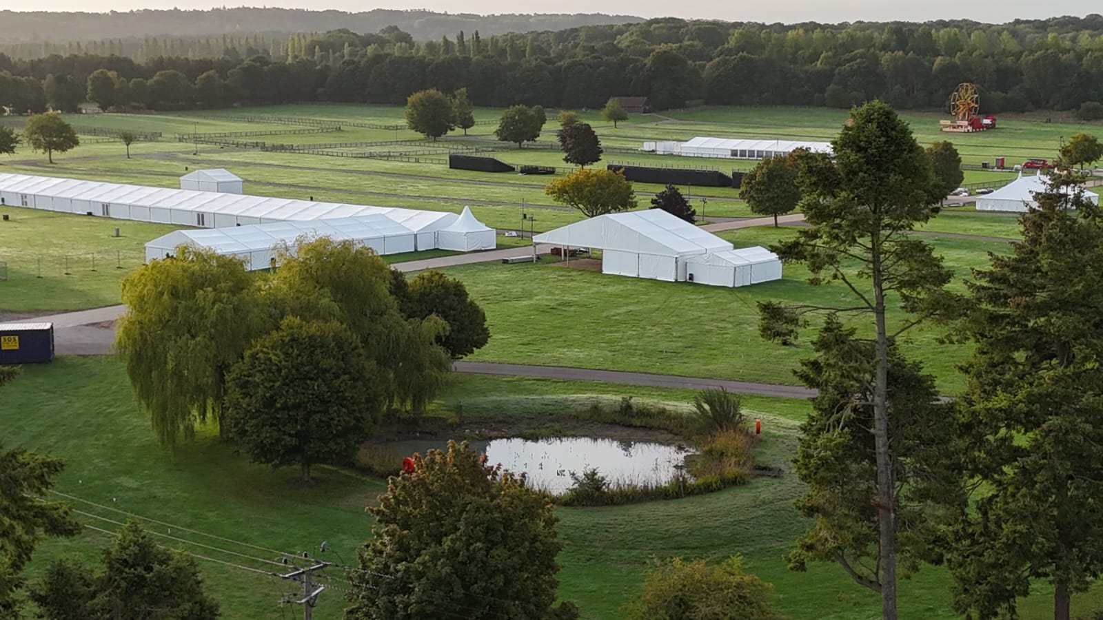 Large White Marquees and Traditional Marquees at Newbury Showground